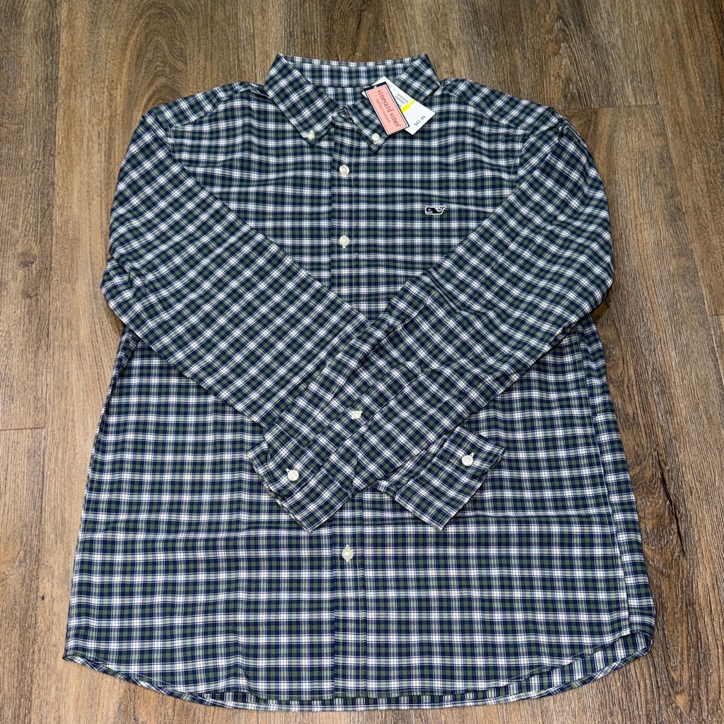 Nwt Men’s Vineyard Vine’s Plaid Performance Long Sleeve Button Down